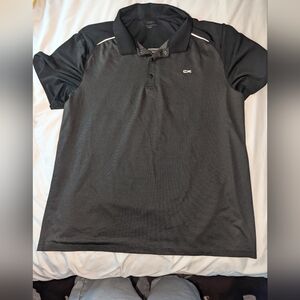 Calvin‎ Klein Performance Men's XL Black And Grey Short Sleeve Polo Shirt